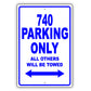 Volvo 740 Parking Only All Others Will Be Towed Aluminum Decor Garage Sign
