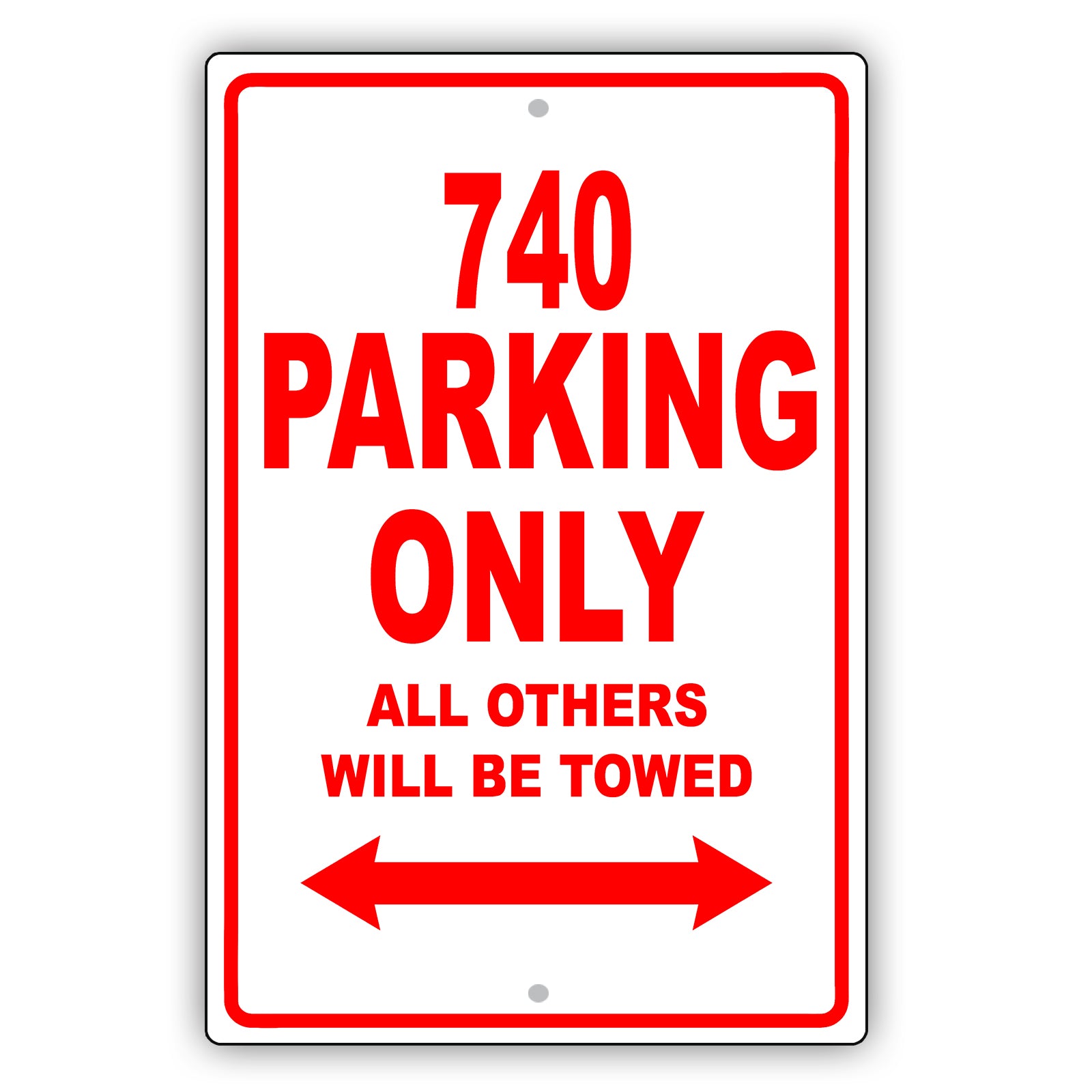 Volvo 740 Parking Only All Others Will Be Towed Aluminum Decor Garage Sign
