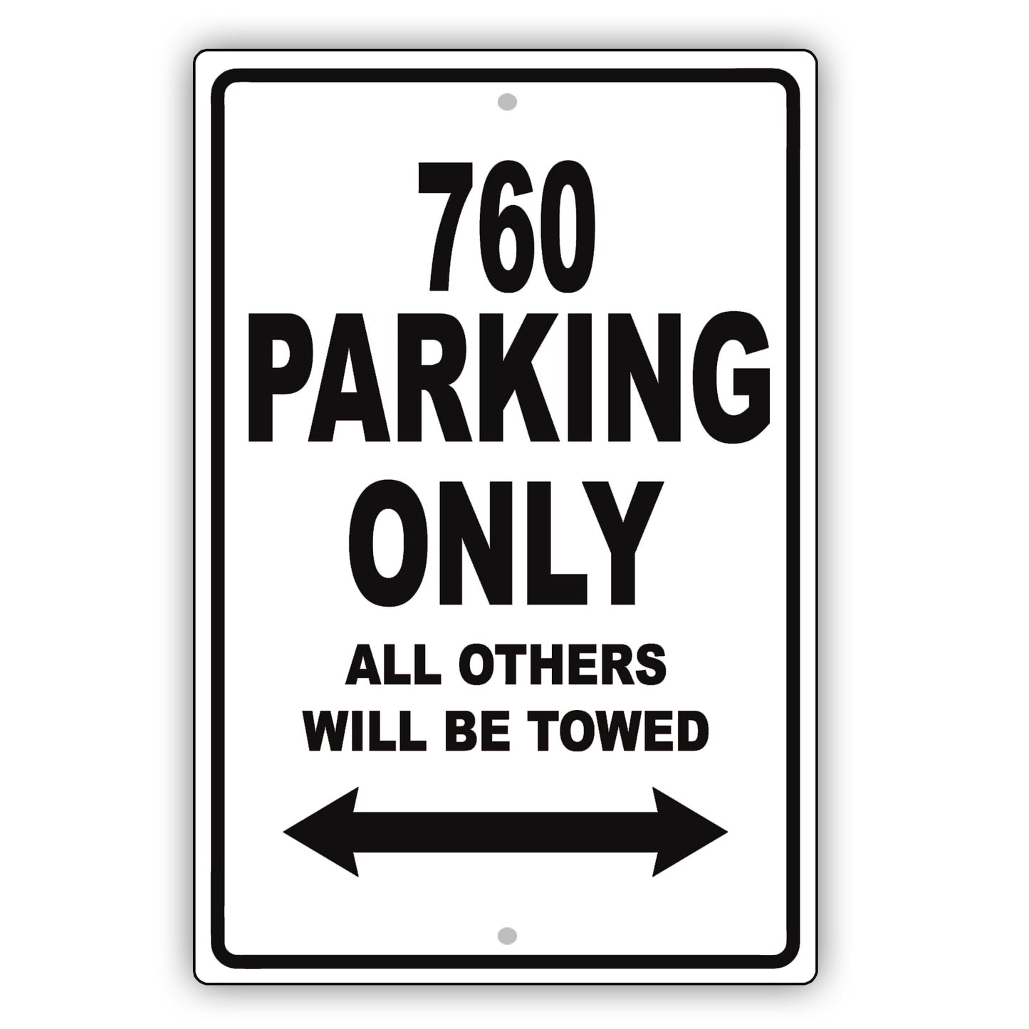 Volvo 760 Parking Only All Others Will Be Towed Aluminum Decor Garage Sign