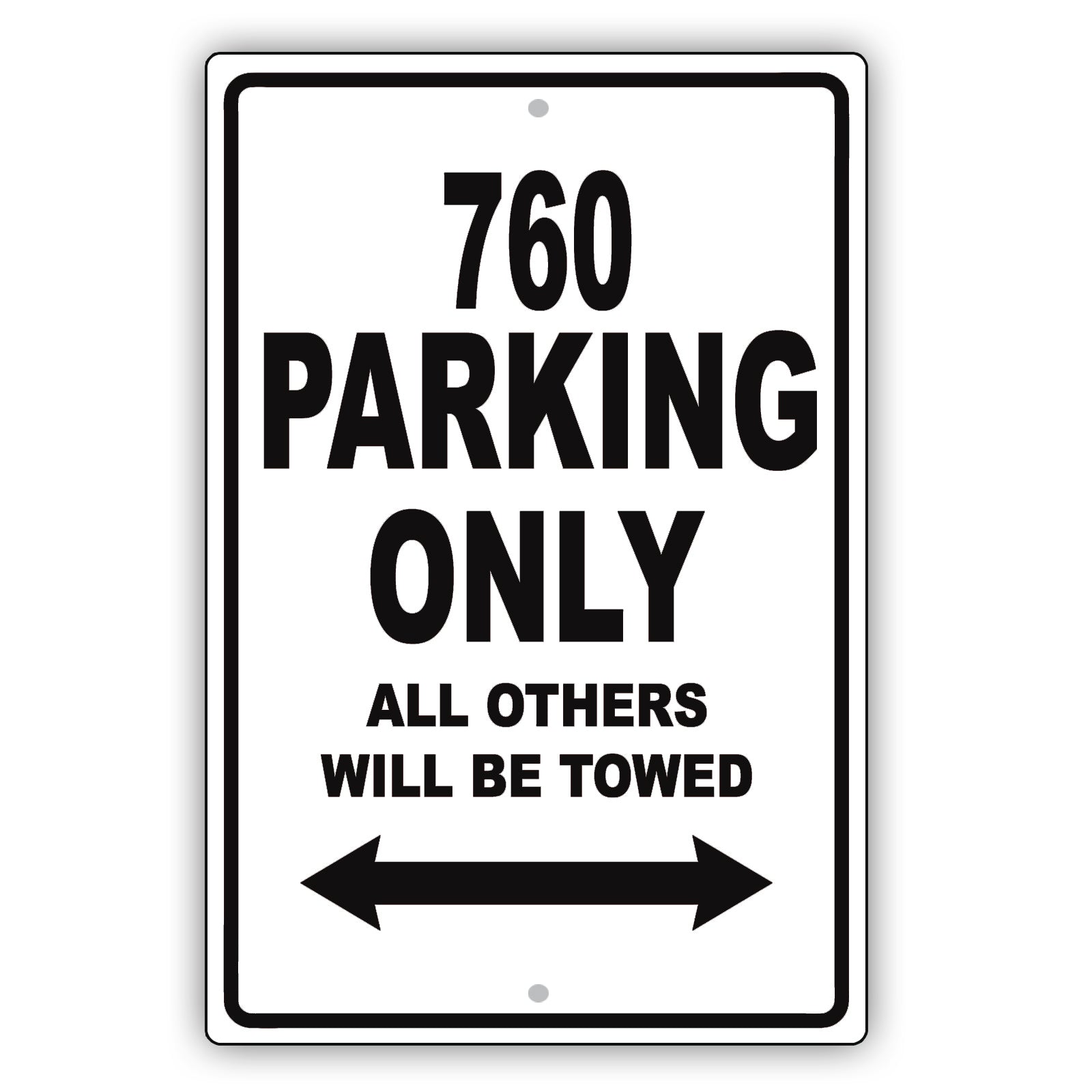 Volvo 760 Parking Only All Others Will Be Towed Aluminum Decor Garage Sign