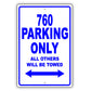 Volvo 760 Parking Only All Others Will Be Towed Aluminum Decor Garage Sign