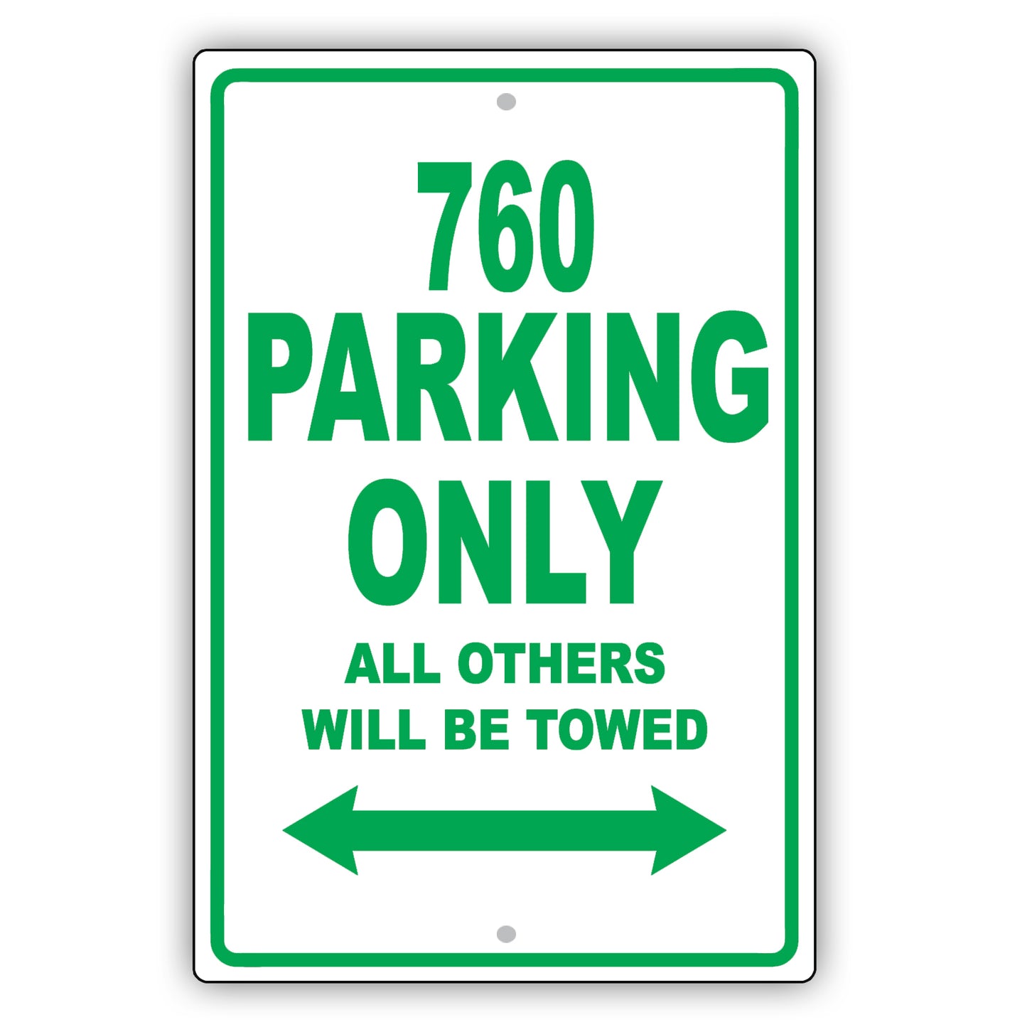 Volvo 760 Parking Only All Others Will Be Towed Aluminum Decor Garage Sign