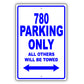 Volvo 780 Parking Only All Others Will Be Towed Aluminum Decor Garage Sign