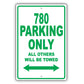 Volvo 780 Parking Only All Others Will Be Towed Aluminum Decor Garage Sign