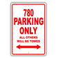 Volvo 780 Parking Only All Others Will Be Towed Aluminum Decor Garage Sign