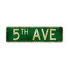 5th Ave Vintage Retro Street Novelty Sign Rustic Metal Aluminum Decor Wall Man Shop Cave Bar Gift