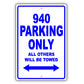 Volvo 940 Parking Only All Others Will Be Towed Aluminum Decor Garage Sign