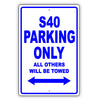 Volvo S40 Parking Only All Others Will Be Towed Aluminum Decor Garage Sign