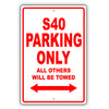 Volvo S40 Parking Only All Others Will Be Towed Aluminum Decor Garage Sign