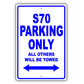 Volvo S70 Parking Only All Others Will Be Towed Aluminum Decor Garage Sign