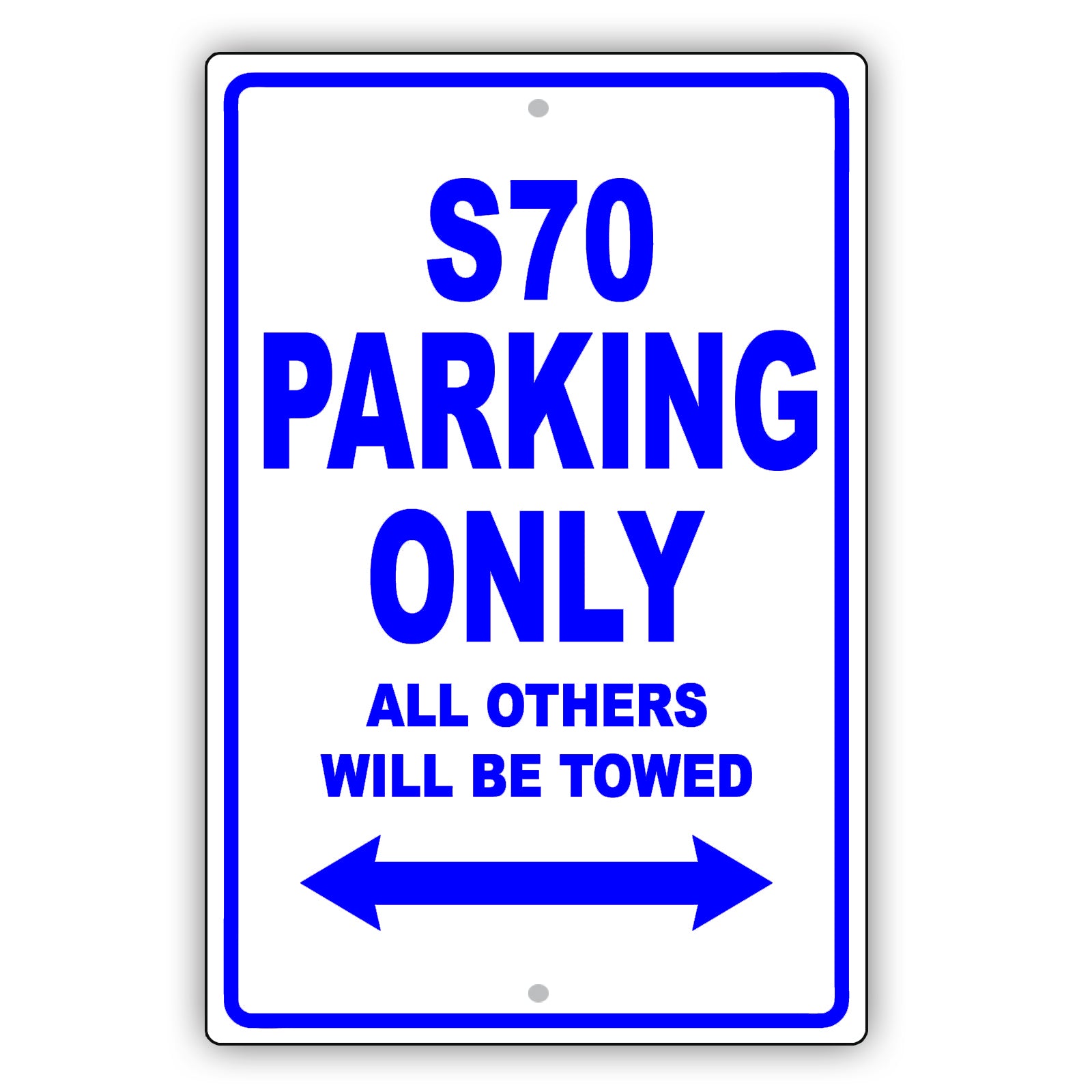 Volvo S70 Parking Only All Others Will Be Towed Aluminum Decor Garage Sign