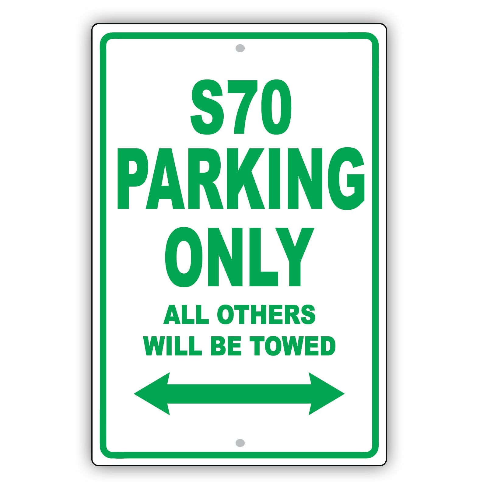 Volvo S70 Parking Only All Others Will Be Towed Aluminum Decor Garage Sign