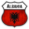 Albania Flag Shield Sign