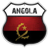 Angola Flag Shield Sign