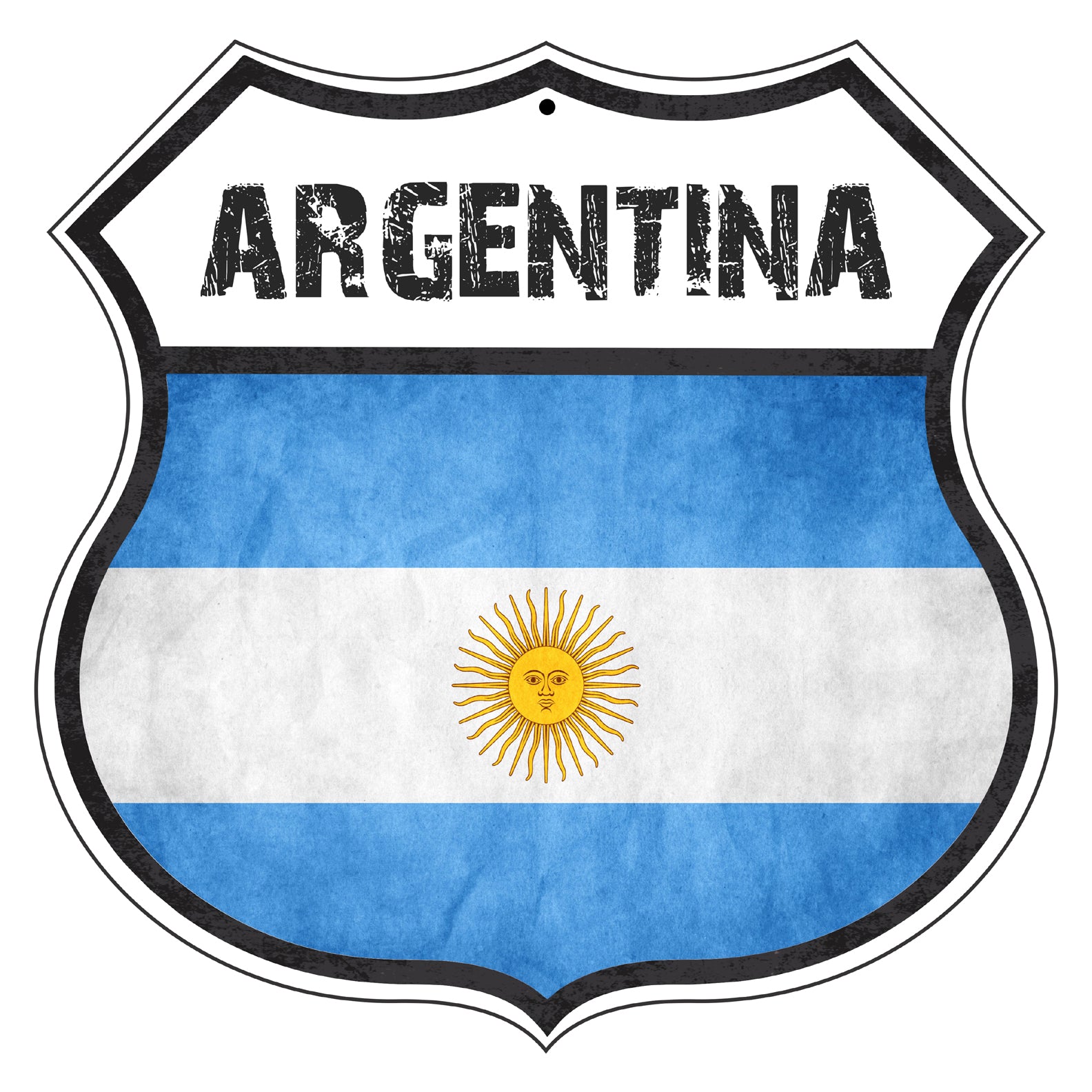 Argentina Flag Shield Sign