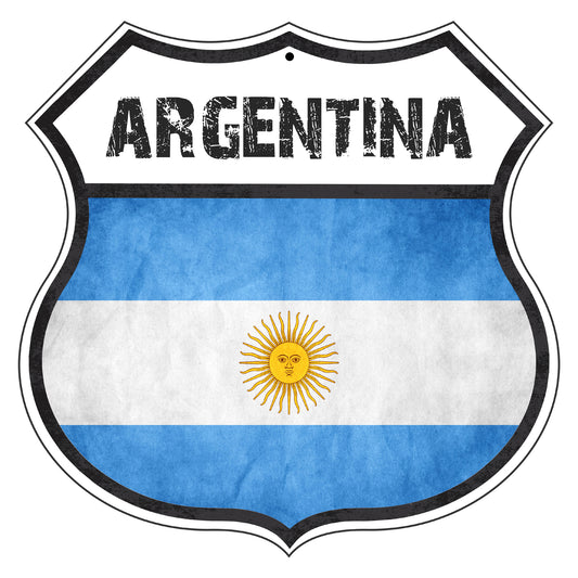 Argentina Flag Shield Sign