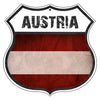 Austria Flag Shield Sign