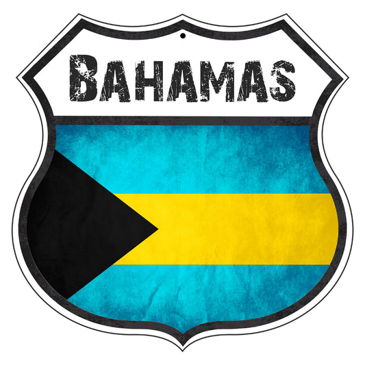 Bahamas Flag Shield Sign