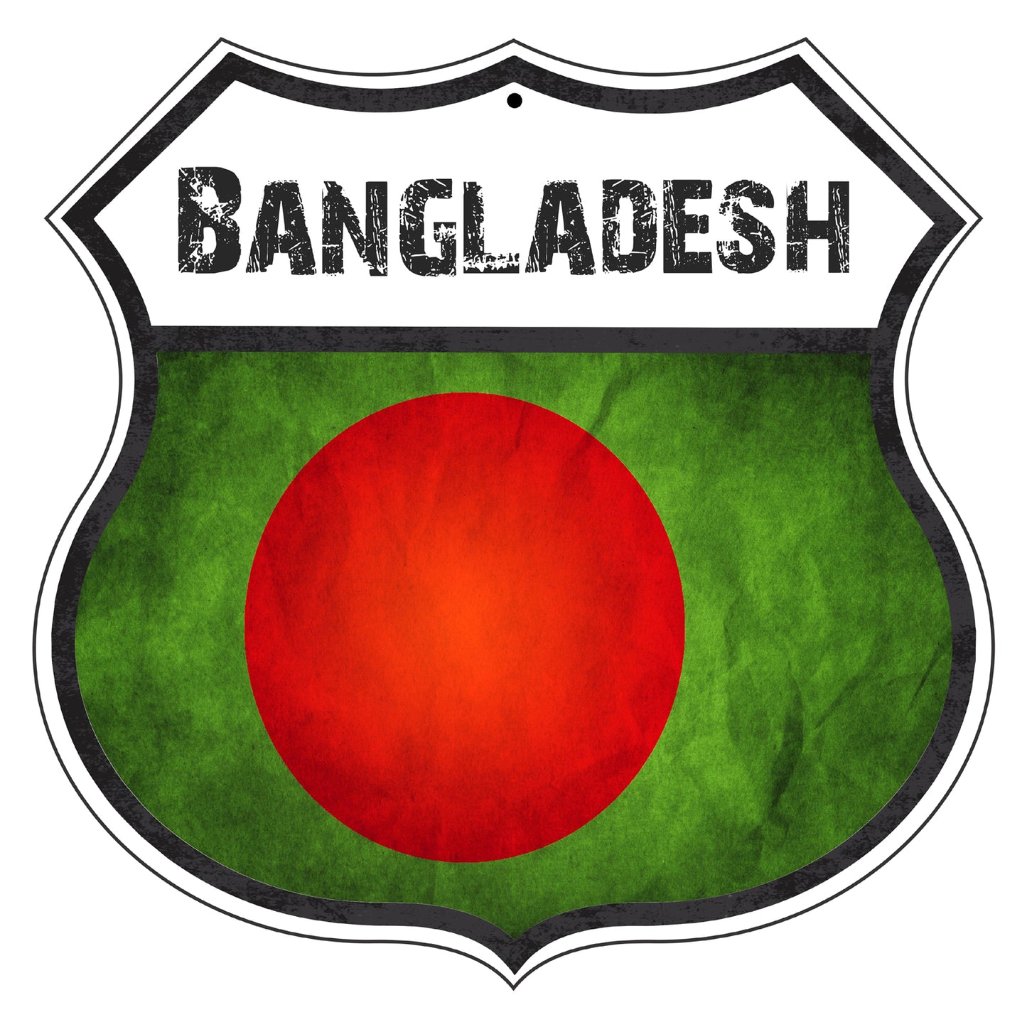 Bangladesh Flag Shield Sign