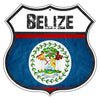Belize Flag Shield Sign