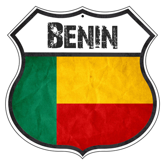 Benin Flag Shield Sign