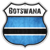 Botswana Flag Shield Sign