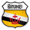 Brunei Flag Shield Sign