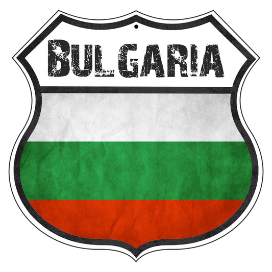 Bulgaria Flag Shield Sign