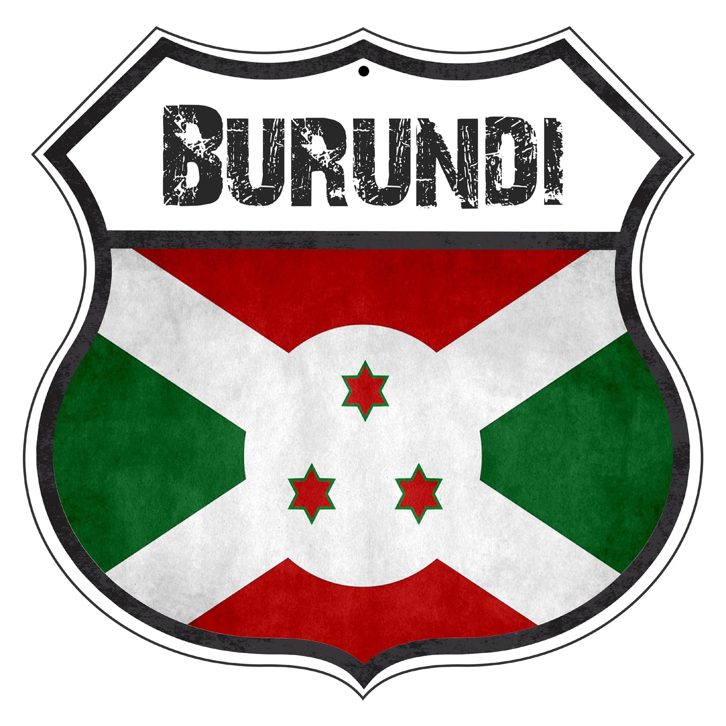 Burundi Flag Shield Sign