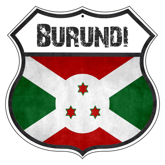 Burundi Flag Shield Sign