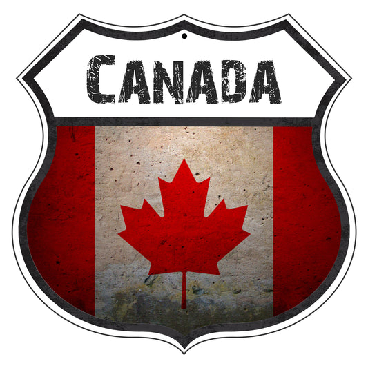 Canada Flag Shield Sign