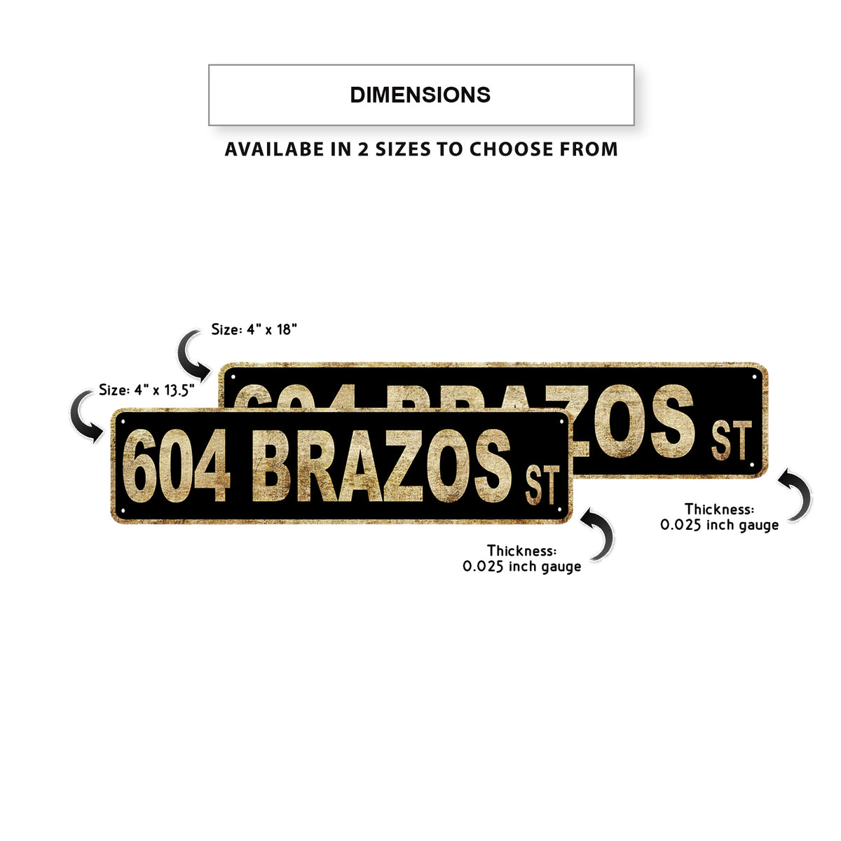 604 Brazos ST Sign – Sign Fever