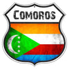 Comoros Flag Shield Sign