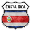 Costa rica Flag Shield Sign