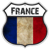 France Flag Shield Sign