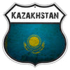 Kazakhstan Flag Shield Sign