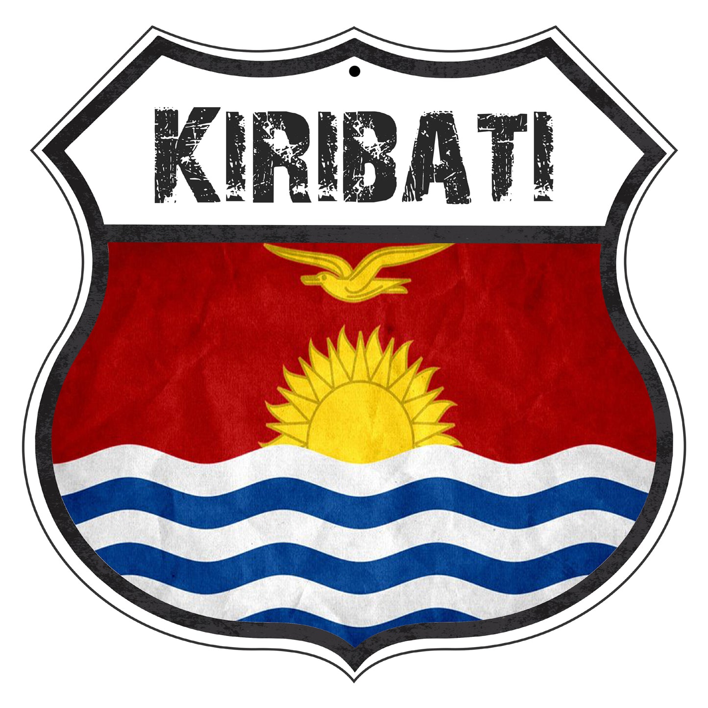 Kiribati Flag Shield Sign