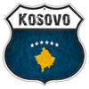 Kosovo Flag Shield Sign