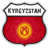 Kyrgyzstan Flag Shield Sign