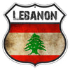 Lebanon Flag Shield Sign