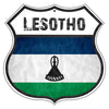 Lesotho Flag Shield Sign