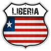 Liberia Flag Shield Sign