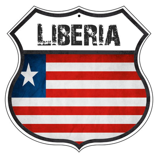 Liberia Flag Shield Sign