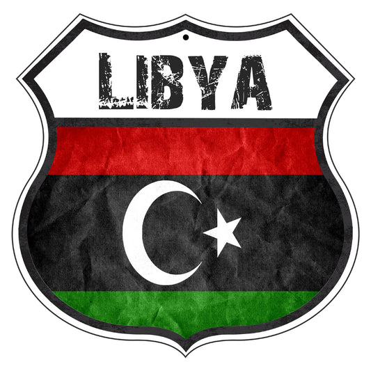 Libya Flag Shield Sign