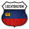 Liechtenstein Flag Shield Sign