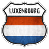 Luxembourg Flag Shield Sign