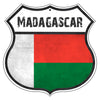 Madagascar Flag Shield Sign