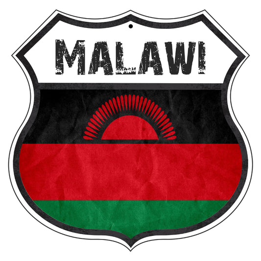 Malawi Flag Shield Sign