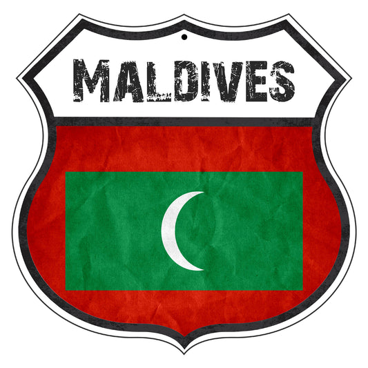 Maldives Flag Shield Sign