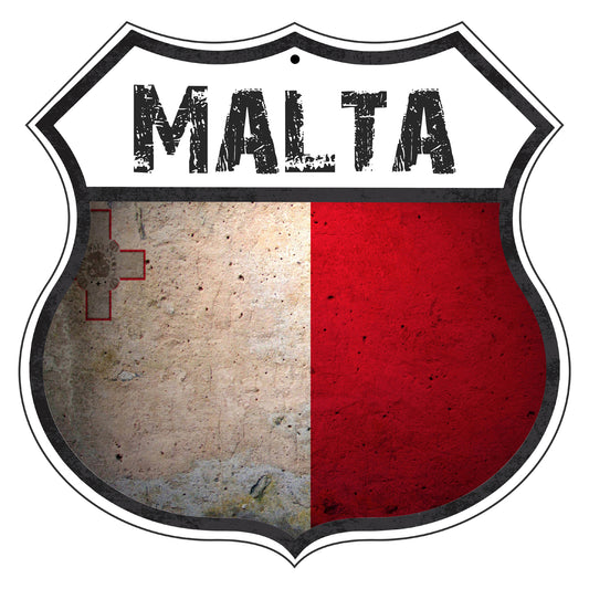 Malta Flag Shield Sign